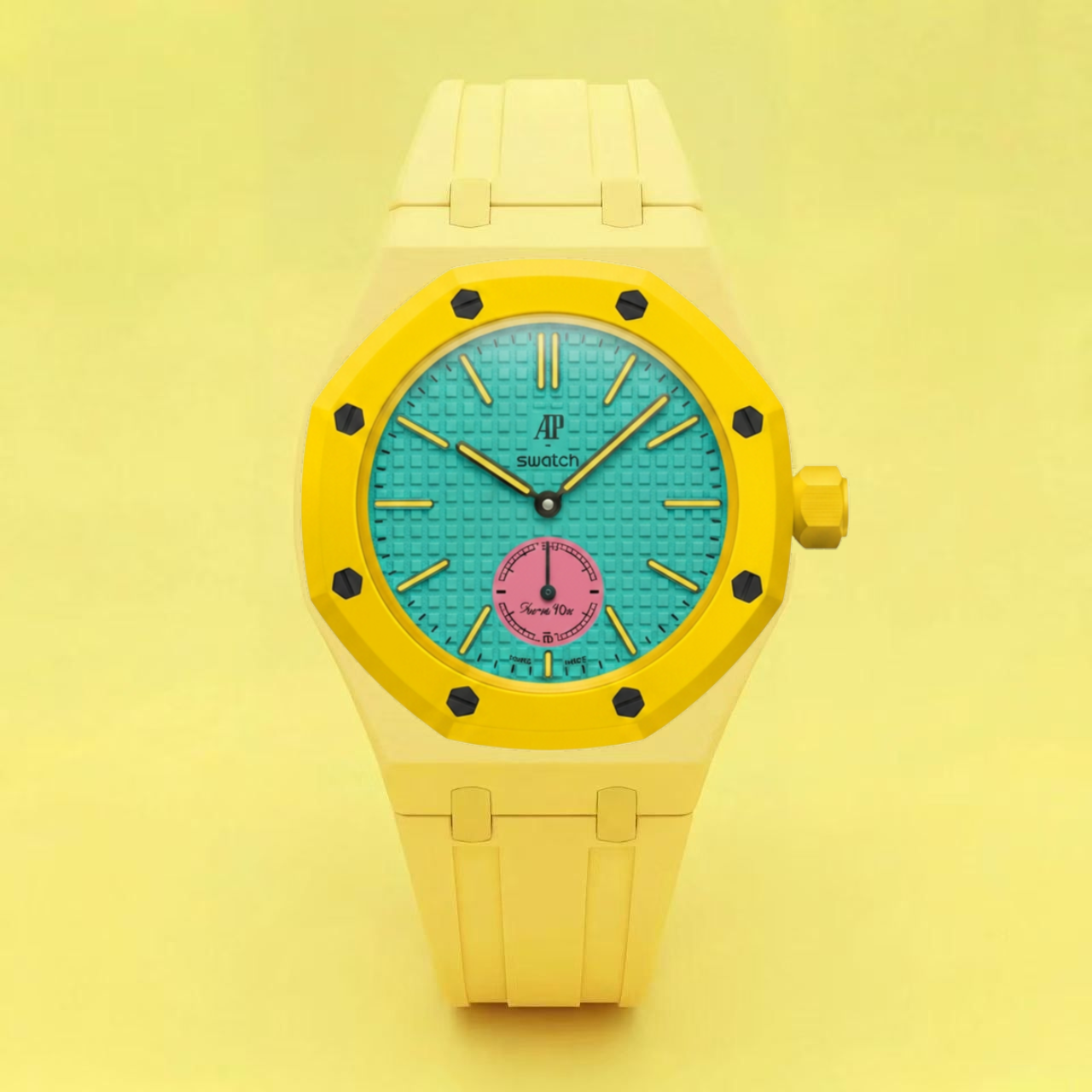 Gumowy pasek Lemon do Swatch X AP Royal Pop