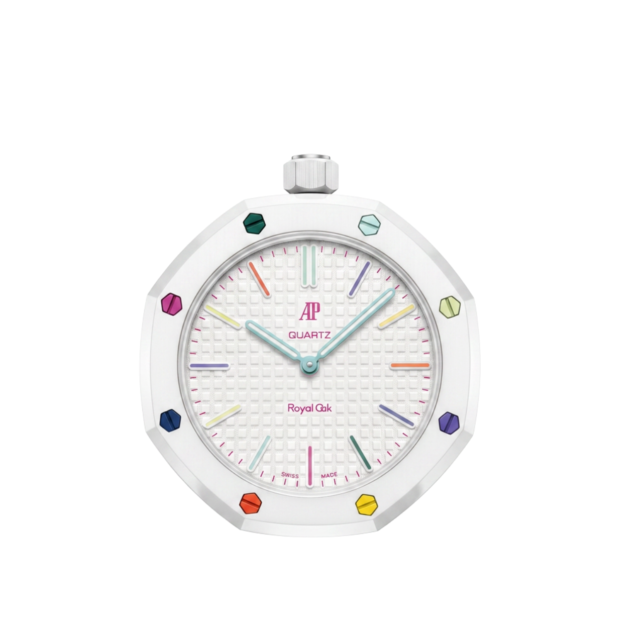 Gumowy pasek Icy White do Swatch X AP Royal Pop - obrazek 5